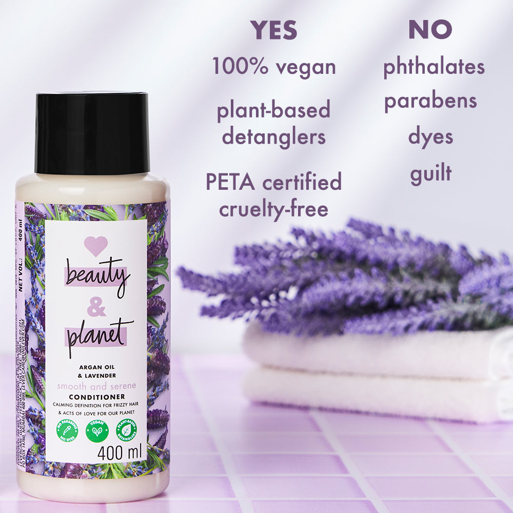 LBP Natural Argan Oil & Lavender Paraben Free Anti-Frizz Conditioner - 400ml