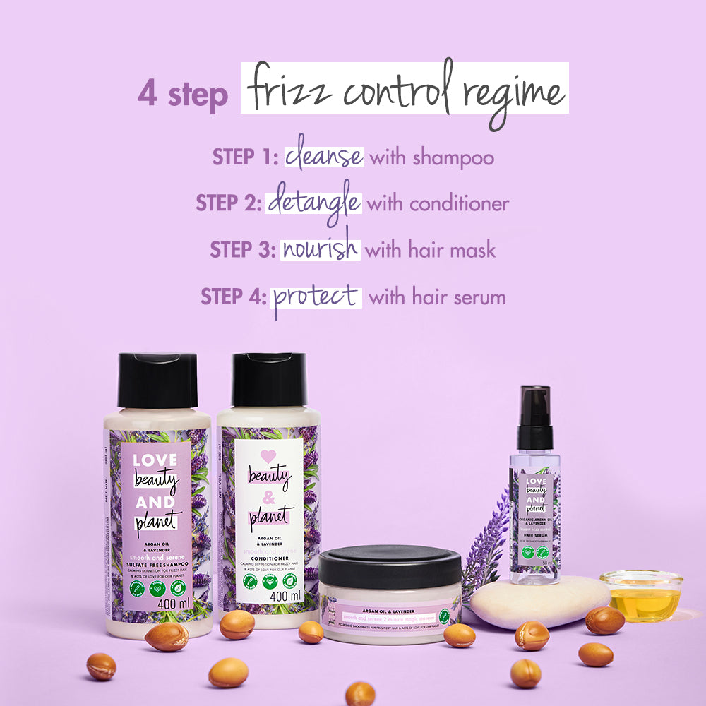 LBP Natural Argan Oil & Lavender Paraben Free Anti-Frizz Conditioner - 400ml