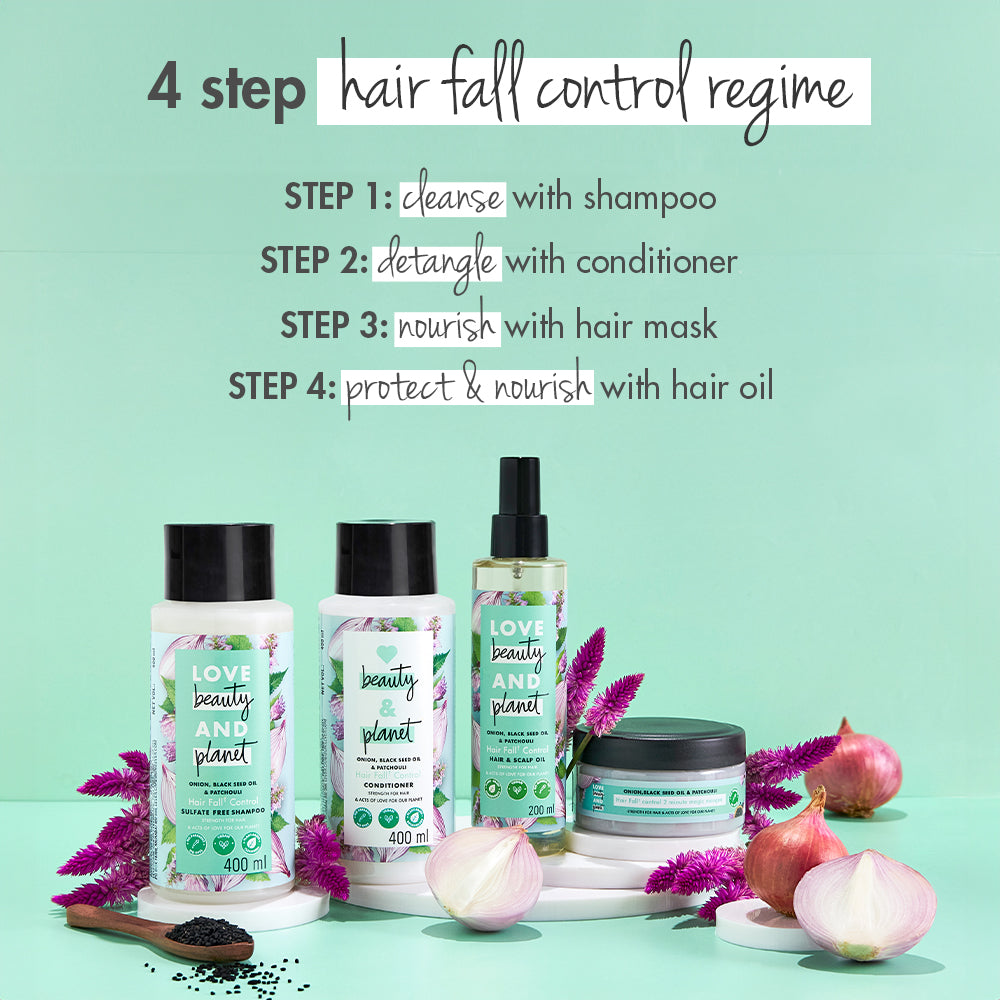 Onion, Black Seed & Patchouli Hairfall Control Sulfate Free Shampoo - 200ml