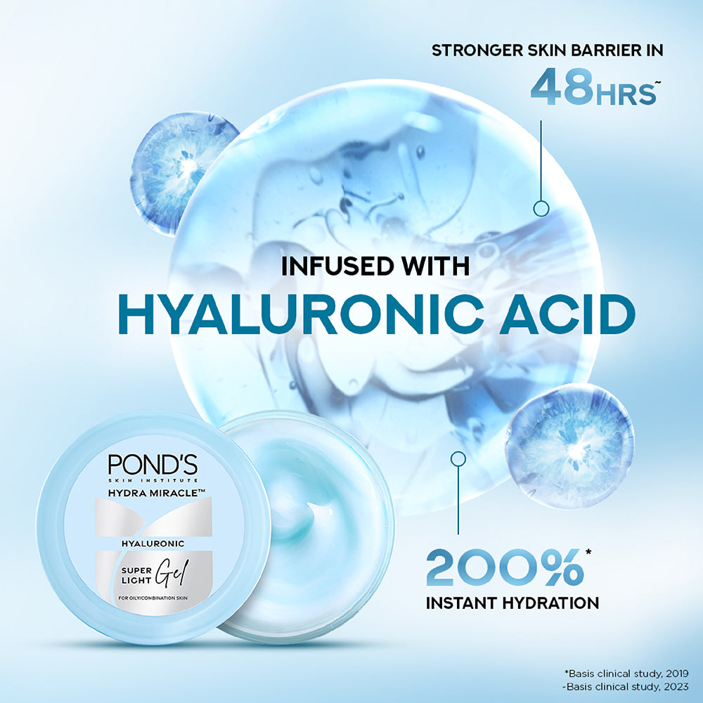 Ponds Super Light Gel Oil-Free Moisturize With Hyaluronic Acid & Vitamin E, 100ml