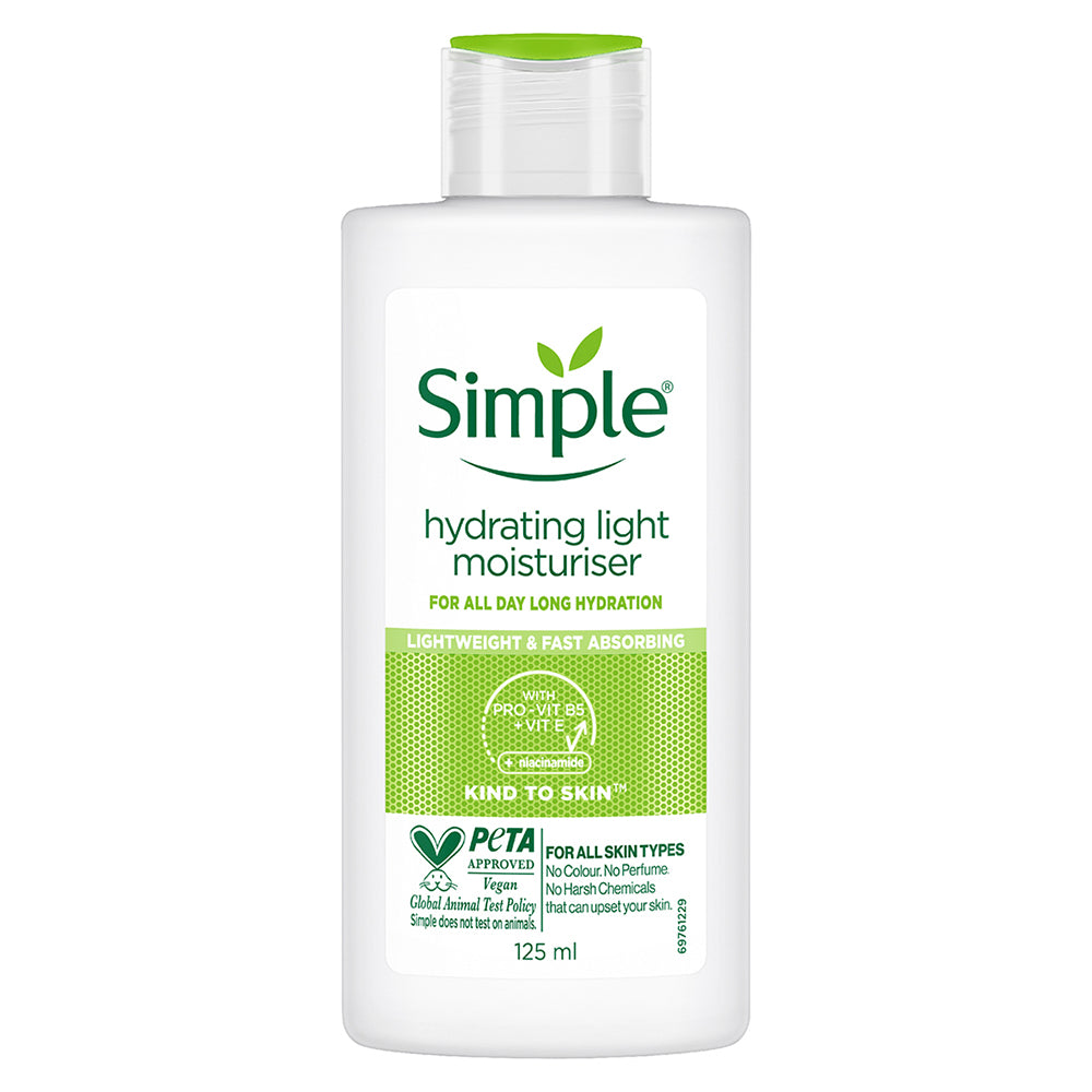 Simple Hydrating Light Moisturiser with Borage Seed Oil + Pro-Vit B5 + Vit E -125 ml