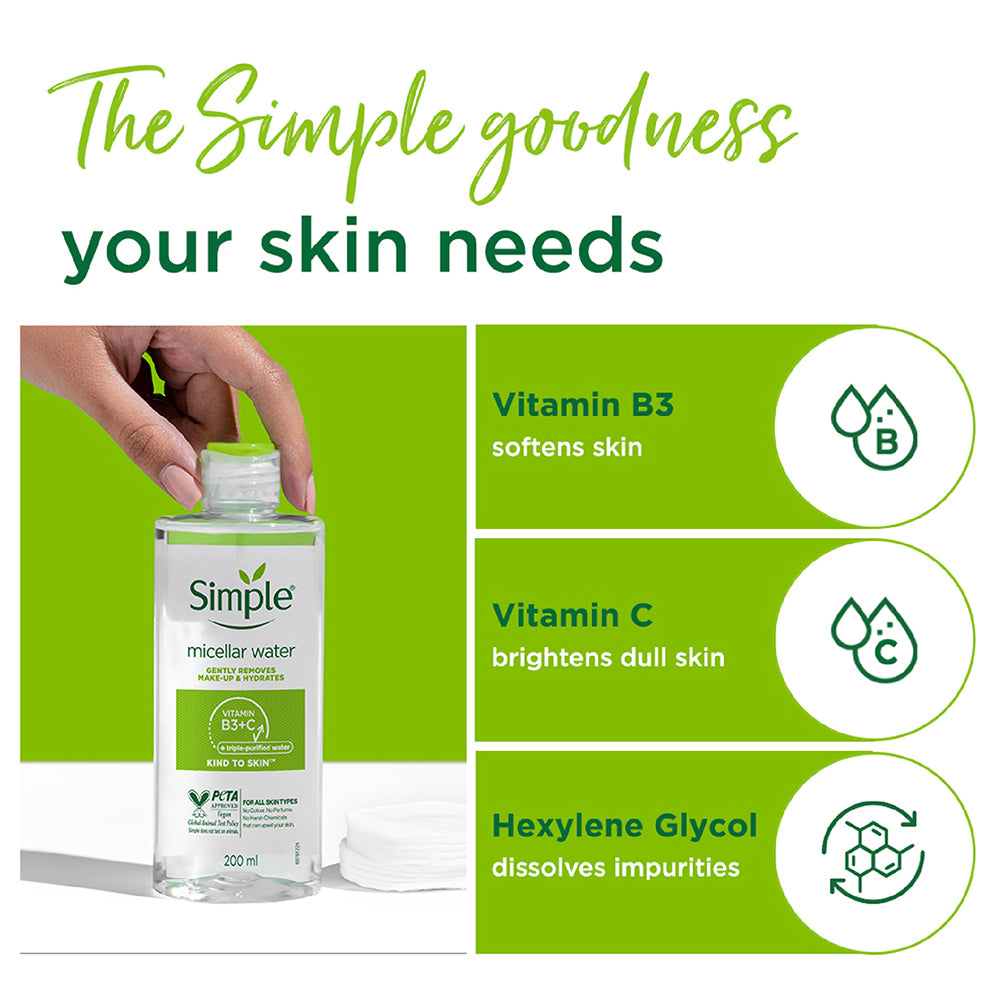 Micellar Cleansing Water with Vit B3,B &C - 200 ml
