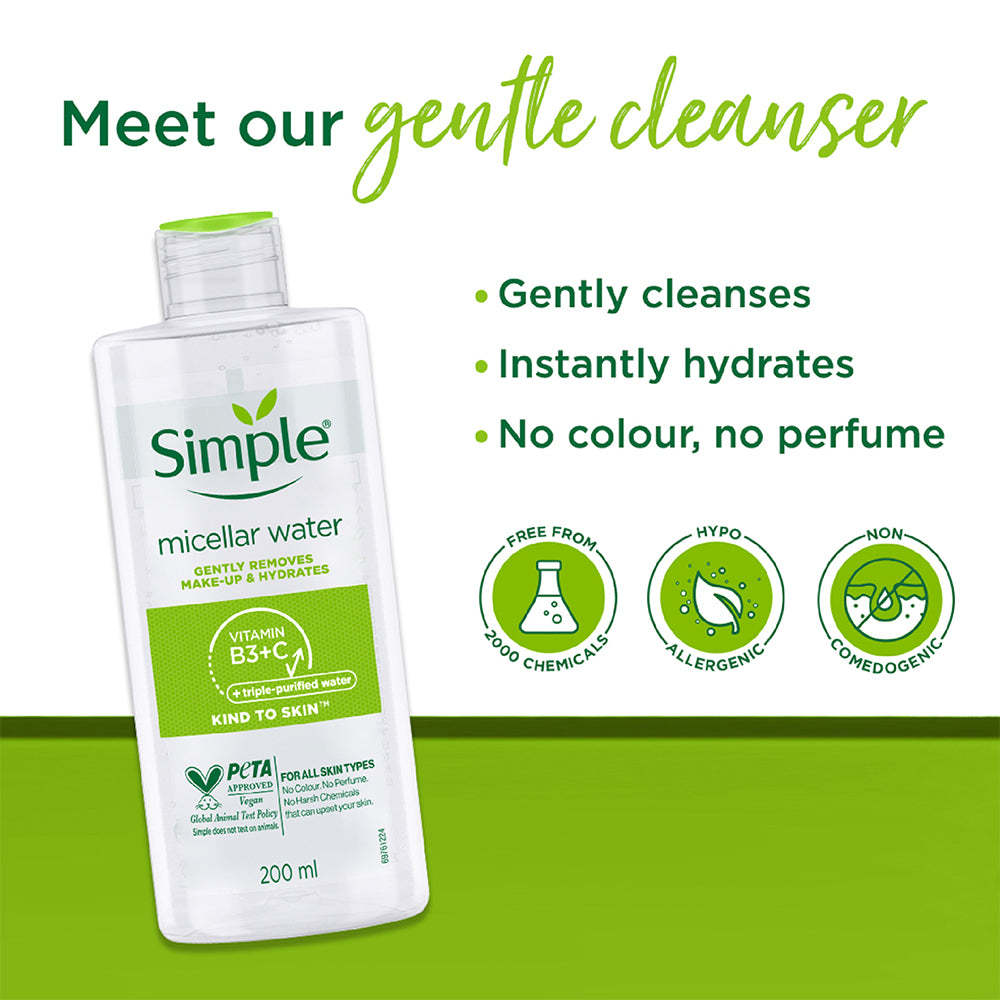 Micellar Cleansing Water with Vit B3,B &C - 200 ml
