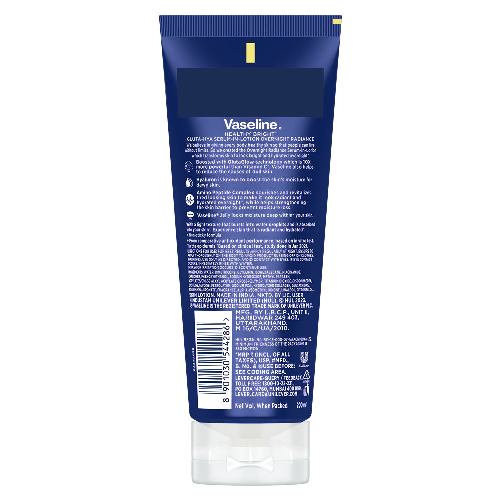 Gluta-Hya Overnight Radiance, Serum-In-Lotion, With Amino Peptide And GlutaGlow