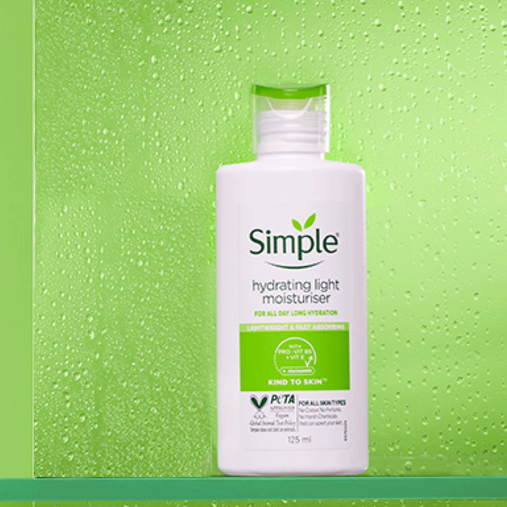 Simple Hydrating Light Moisturiser with Borage Seed Oil + Pro-Vit B5 + Vit E -125 ml