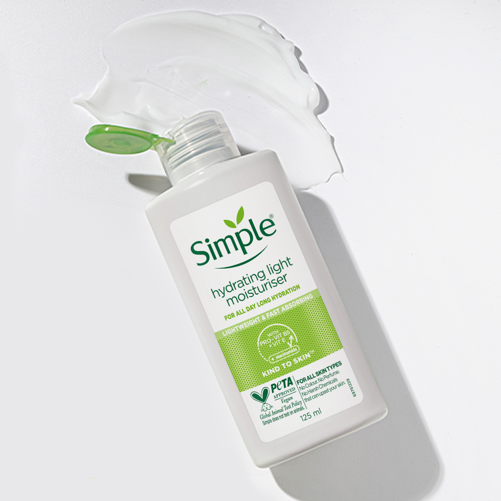 Simple Hydrating Light Moisturiser with Borage Seed Oil + Pro-Vit B5 + Vit E -125 ml