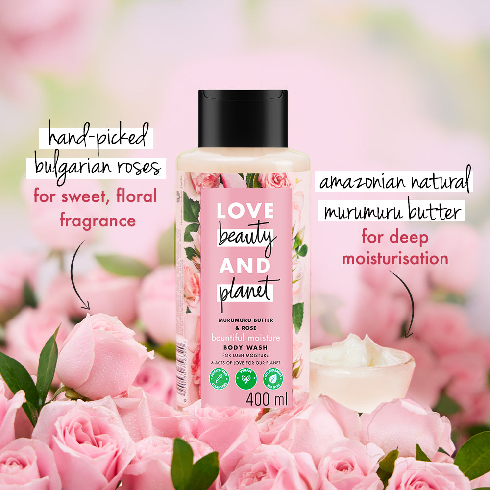 Murumuru Butter & Rose Moisturizing Body Wash - 400ml