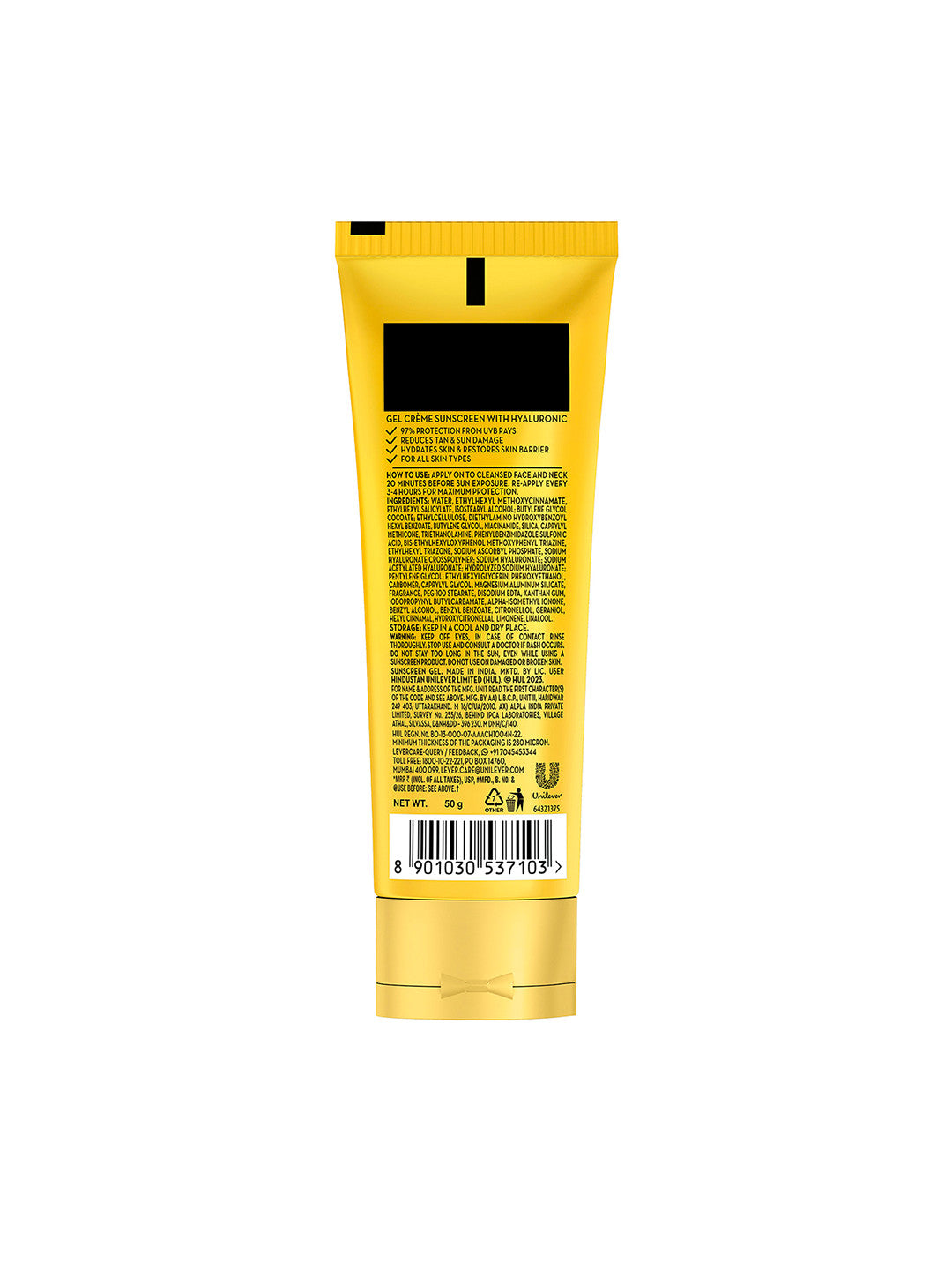 Sun Miracle SPF 50 PA+++ Crème Gel Sunscreen - Protect & Bright, With Niacinamide 50g