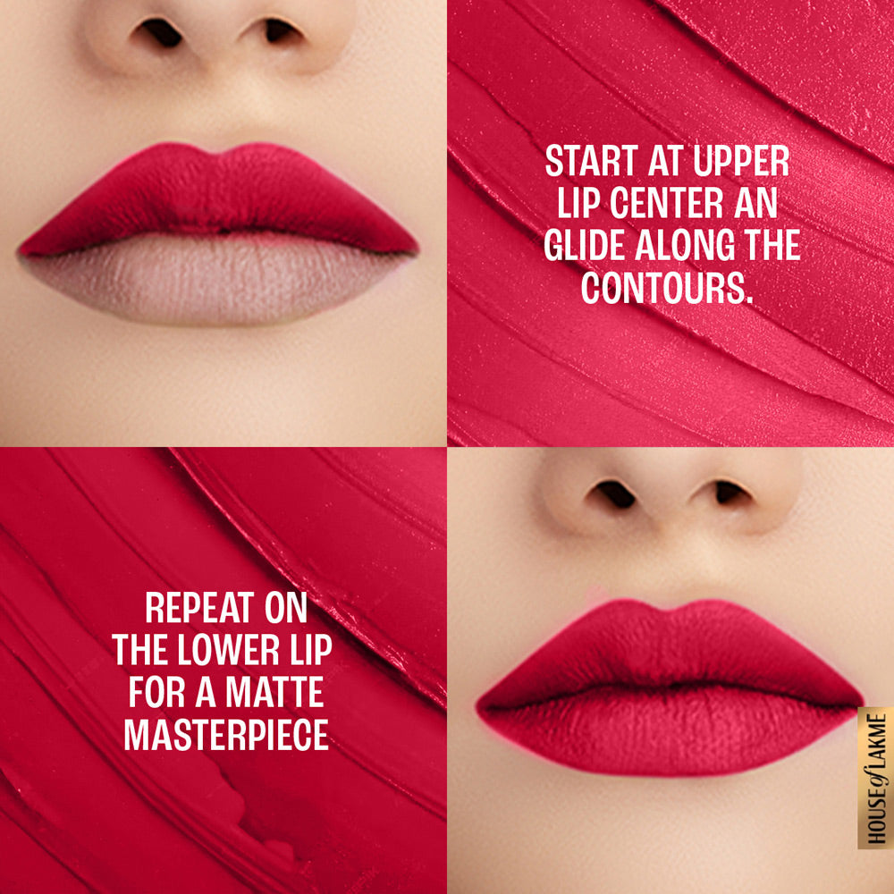 9to5 Powerplay Priming Matte Lipstick - Iconic Red