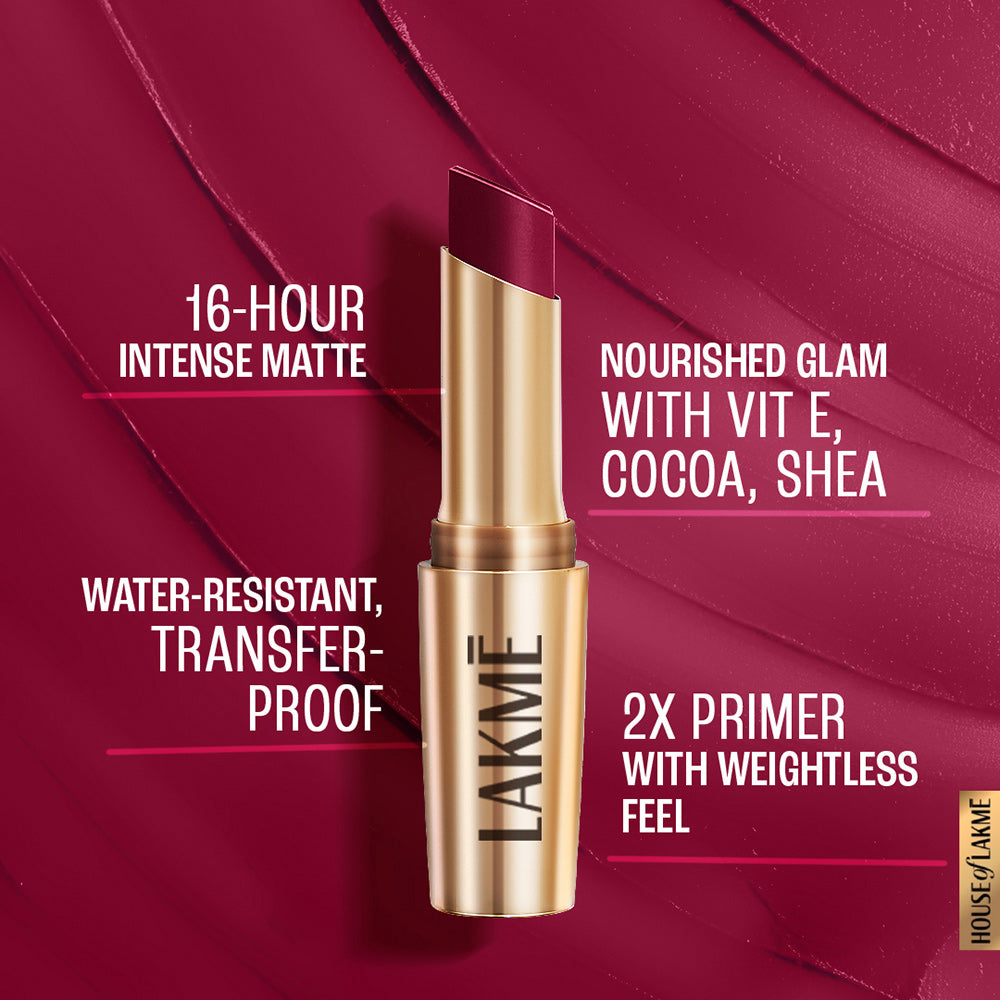 9to5 Powerplay Priming Matte Lipstick - Red Velvet