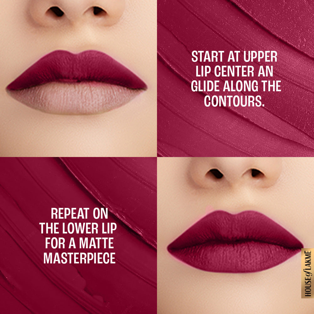 9to5 Powerplay Priming Matte Lipstick - Red Velvet