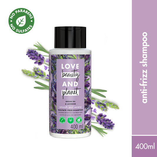 Natural Argan Oil & Lavender Sulfate Free Anti-Frizz Shampoo - 400ml