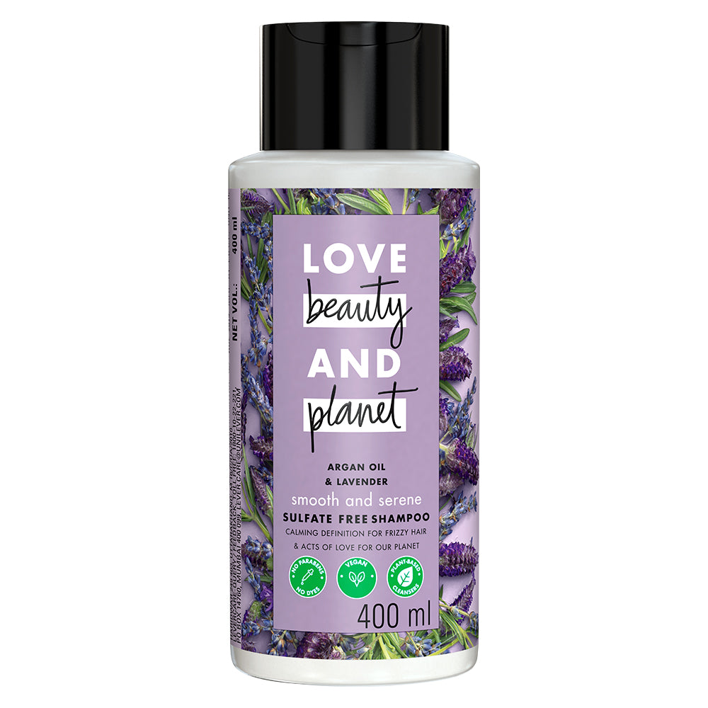 Natural Argan Oil & Lavender Sulfate Free Anti-Frizz Shampoo - 400ml