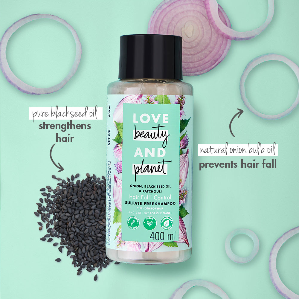 Onion, Black Seed & Patchouli Hairfall Control Sulfate Free Shampoo - 400ml
