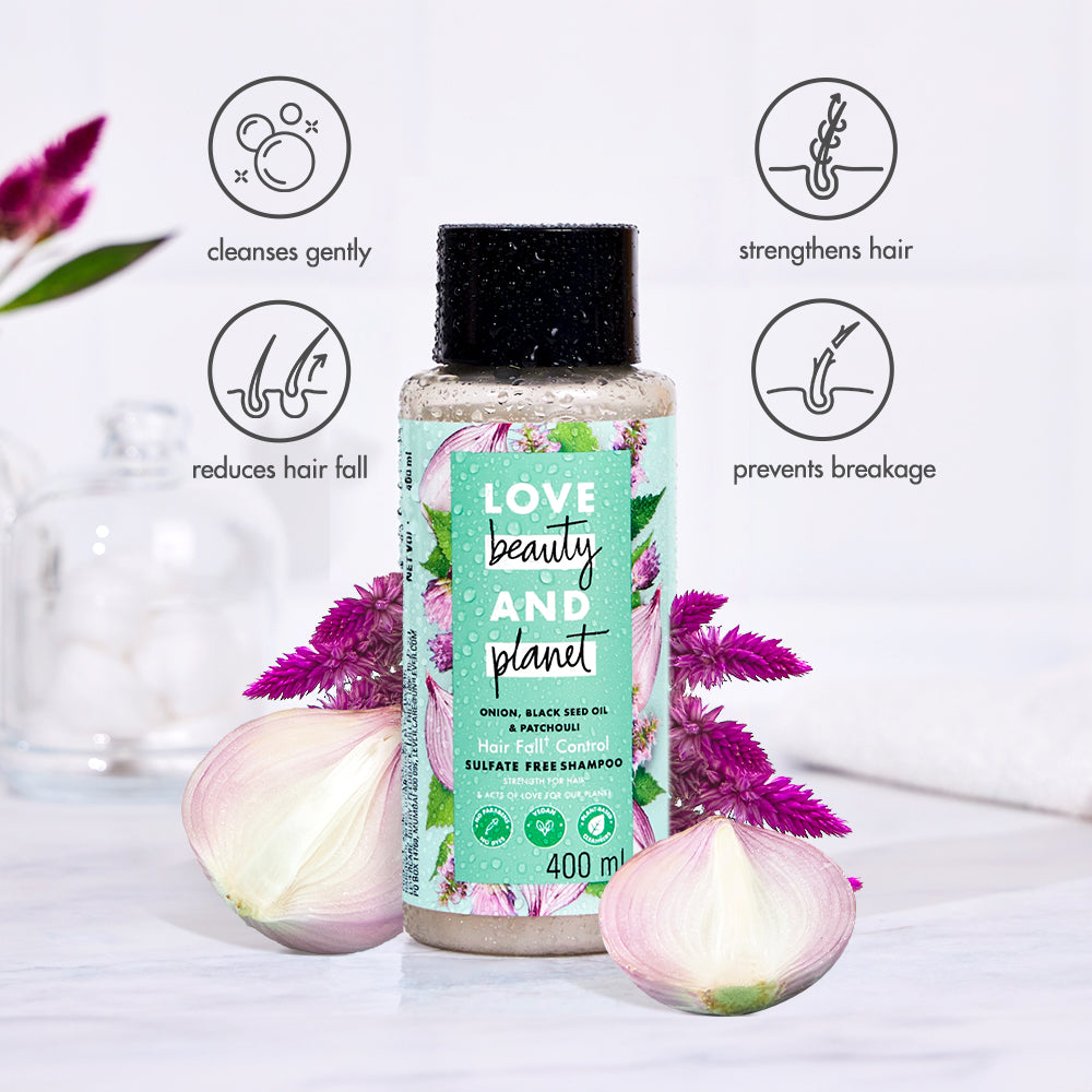 Onion, Black Seed & Patchouli Hairfall Control Sulfate Free Shampoo - 200ml