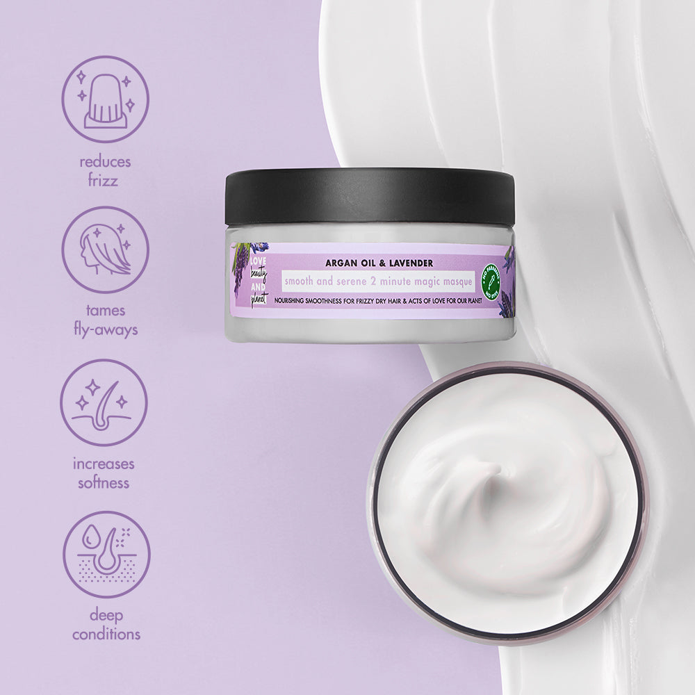 LBP Argan Oil & Lavender, Paraben Free Smooth & Serene Hair Mask - 200ml