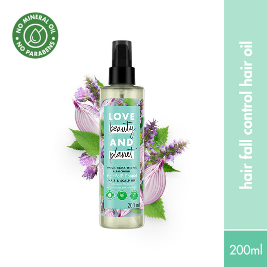 Onion, Black Seed Oil & Patchouli Hairfall Control Hair Oil - 200ml