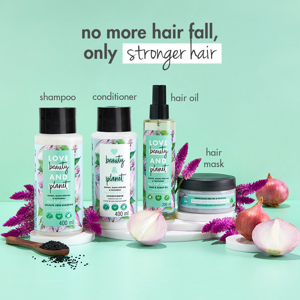 Onion, Black Seed Oil & Patchouli Hairfall Control Hair Oil - 200ml