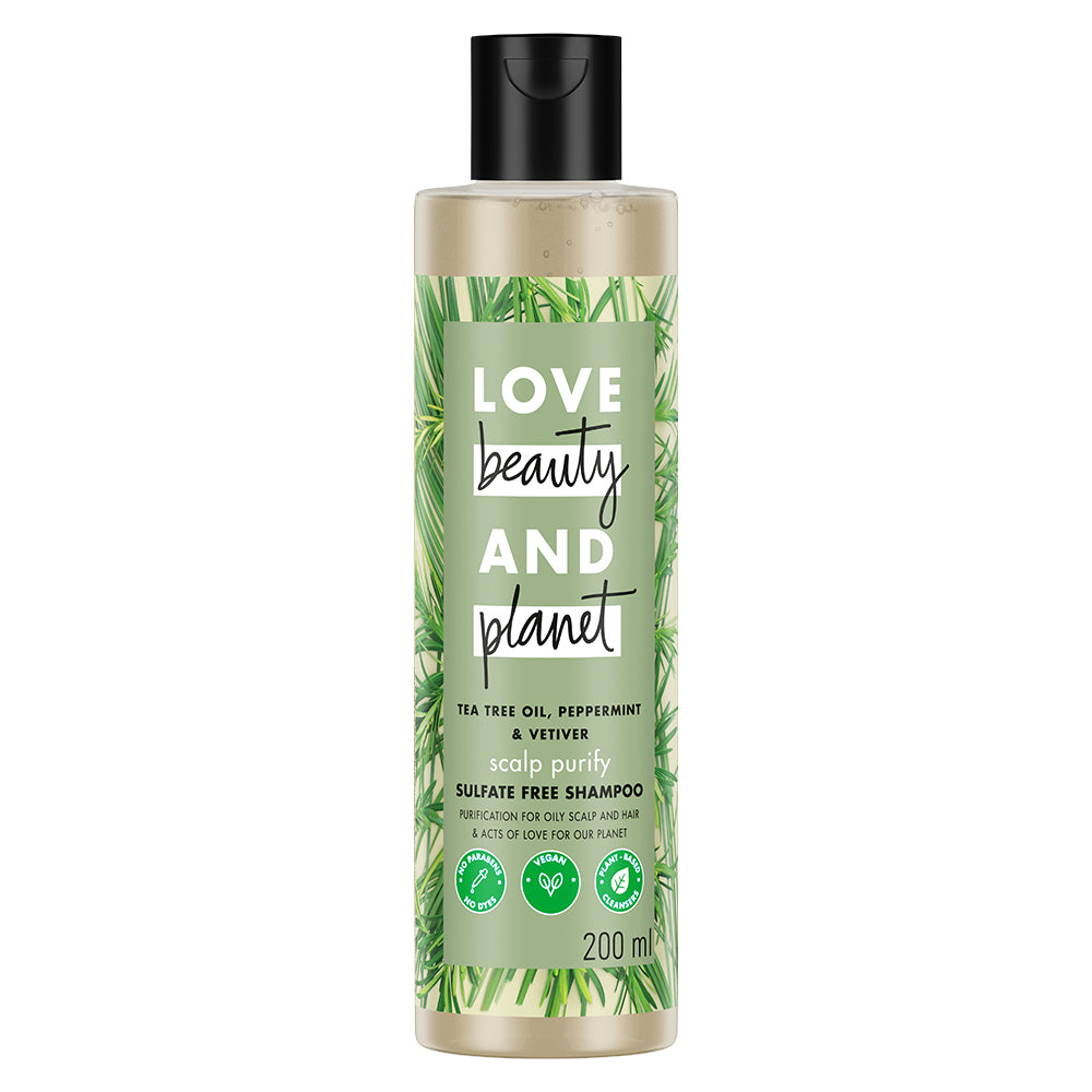 Tea Tree, Peppermint & Vetiver Sulfate Free Purifying Shampoo - 200ml