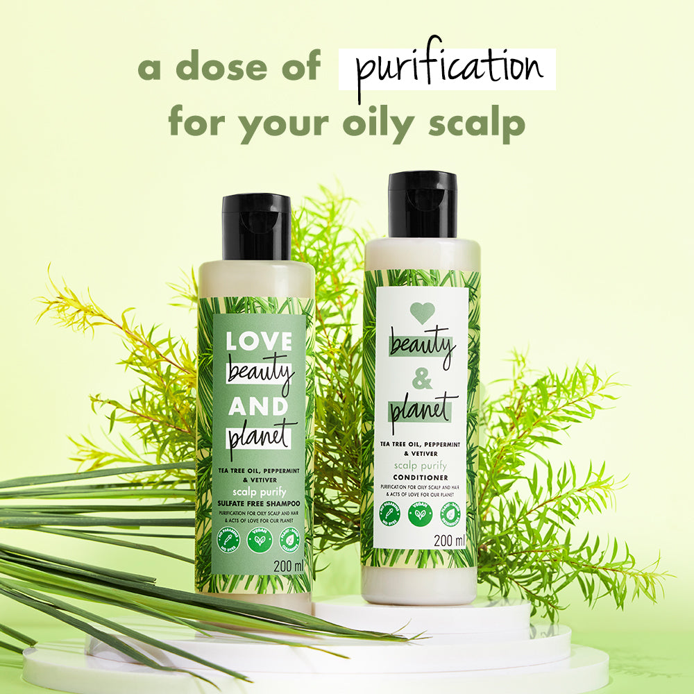 Tea Tree, Peppermint & Vetiver Sulfate Free Purifying Shampoo - 200ml