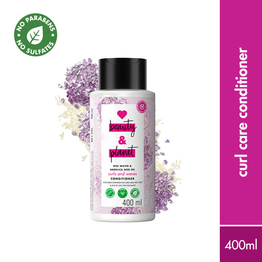 Rice Water & Angelica Seed Oil Silicone Free Conditioner For Curly & Wavy Hair 400ml