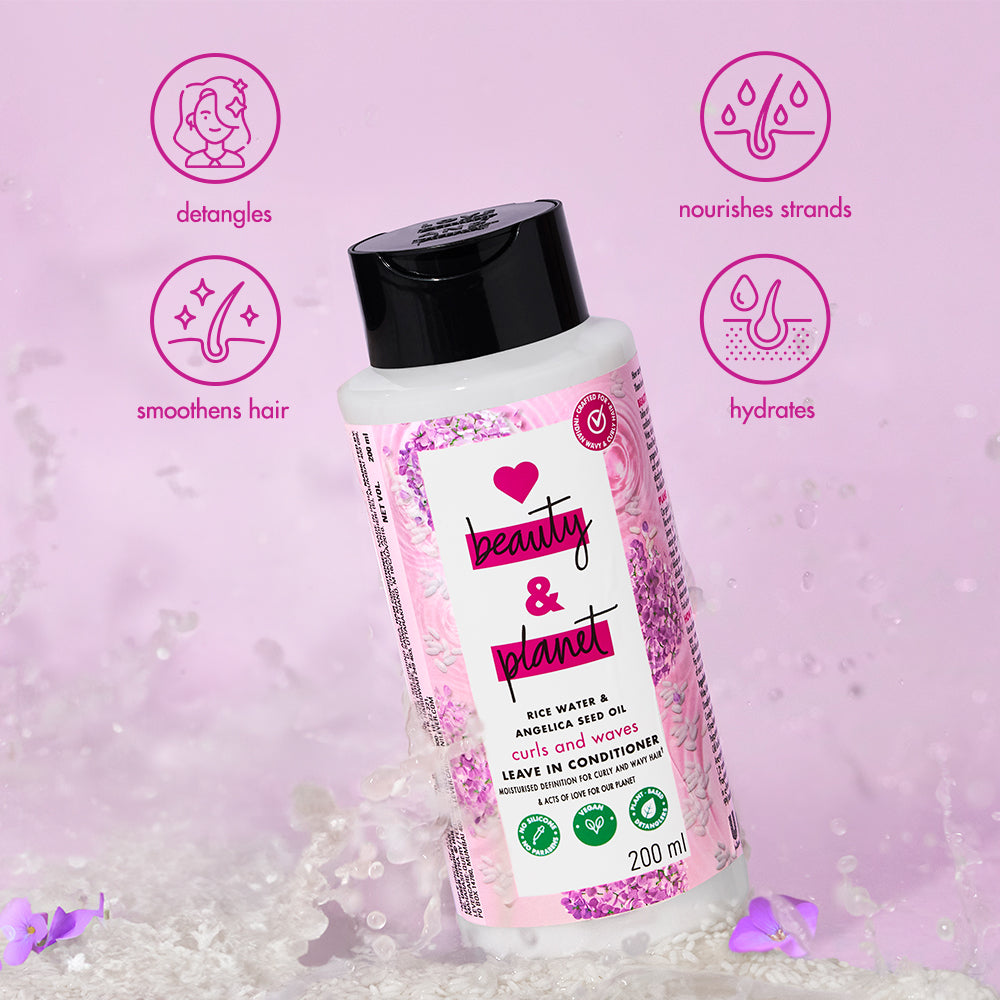 Rice Water & Angelica Seed Oil Silicone Free Conditioner For Curly & Wavy Hair 400ml