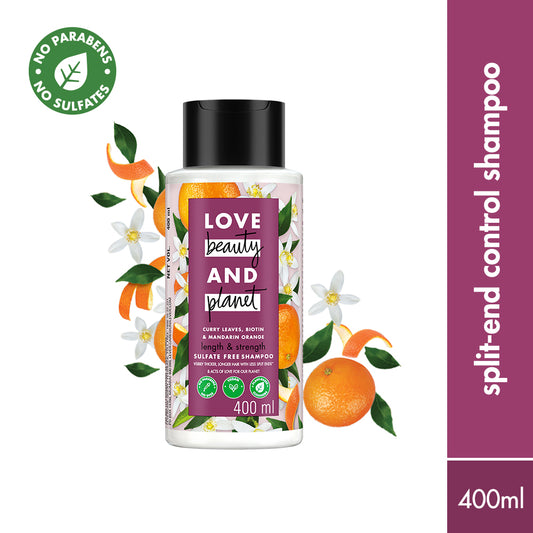 Curry Leaves, Biotin & Mandarin Sulfate Free Shampoo - 400ml