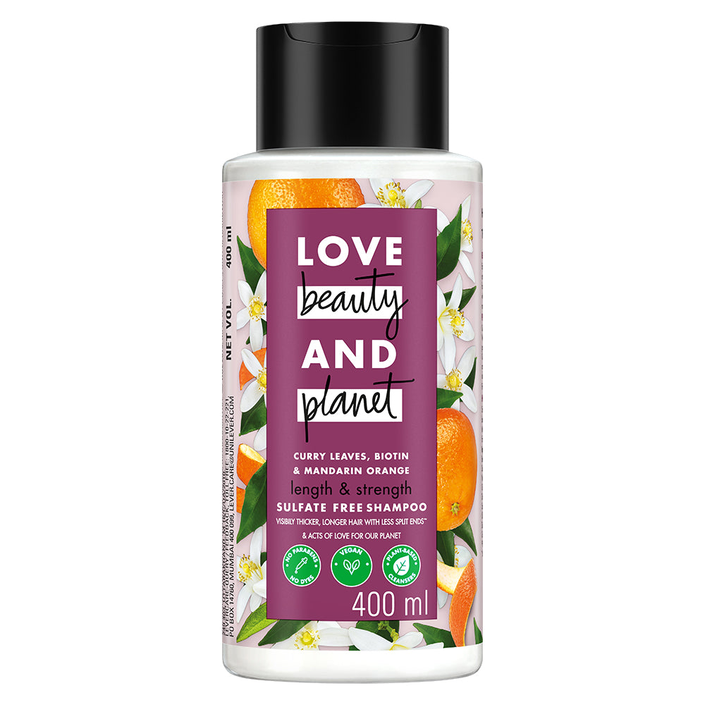 Curry Leaves, Biotin & Mandarin Sulfate Free Shampoo - 400ml