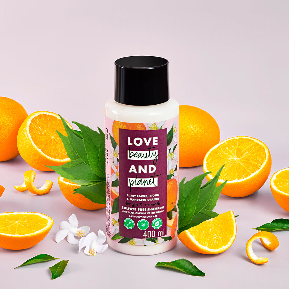 Curry Leaves, Biotin & Mandarin Sulfate Free Shampoo - 400ml
