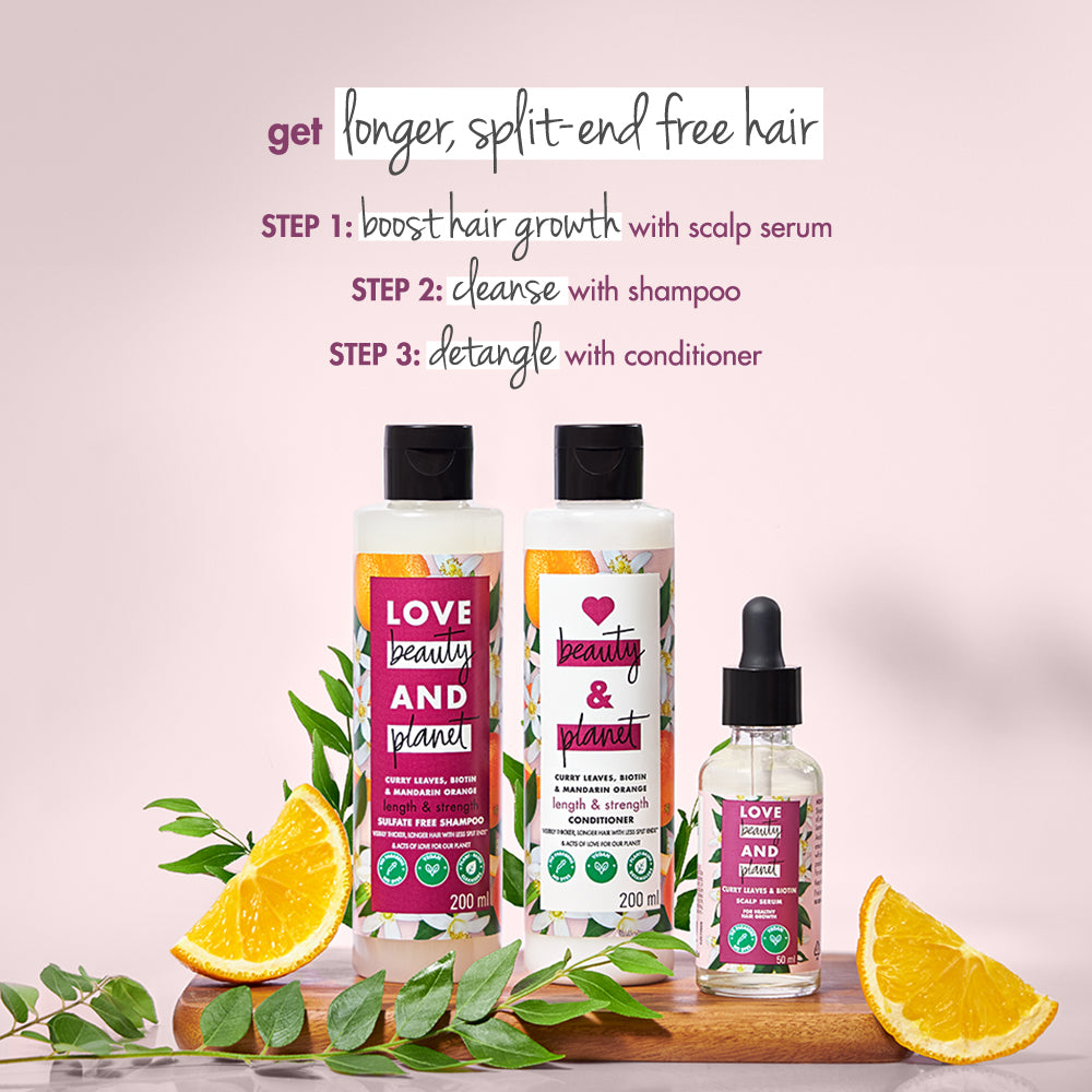 Curry Leaves, Biotin & Mandarin Sulfate Free Shampoo for - 200ml