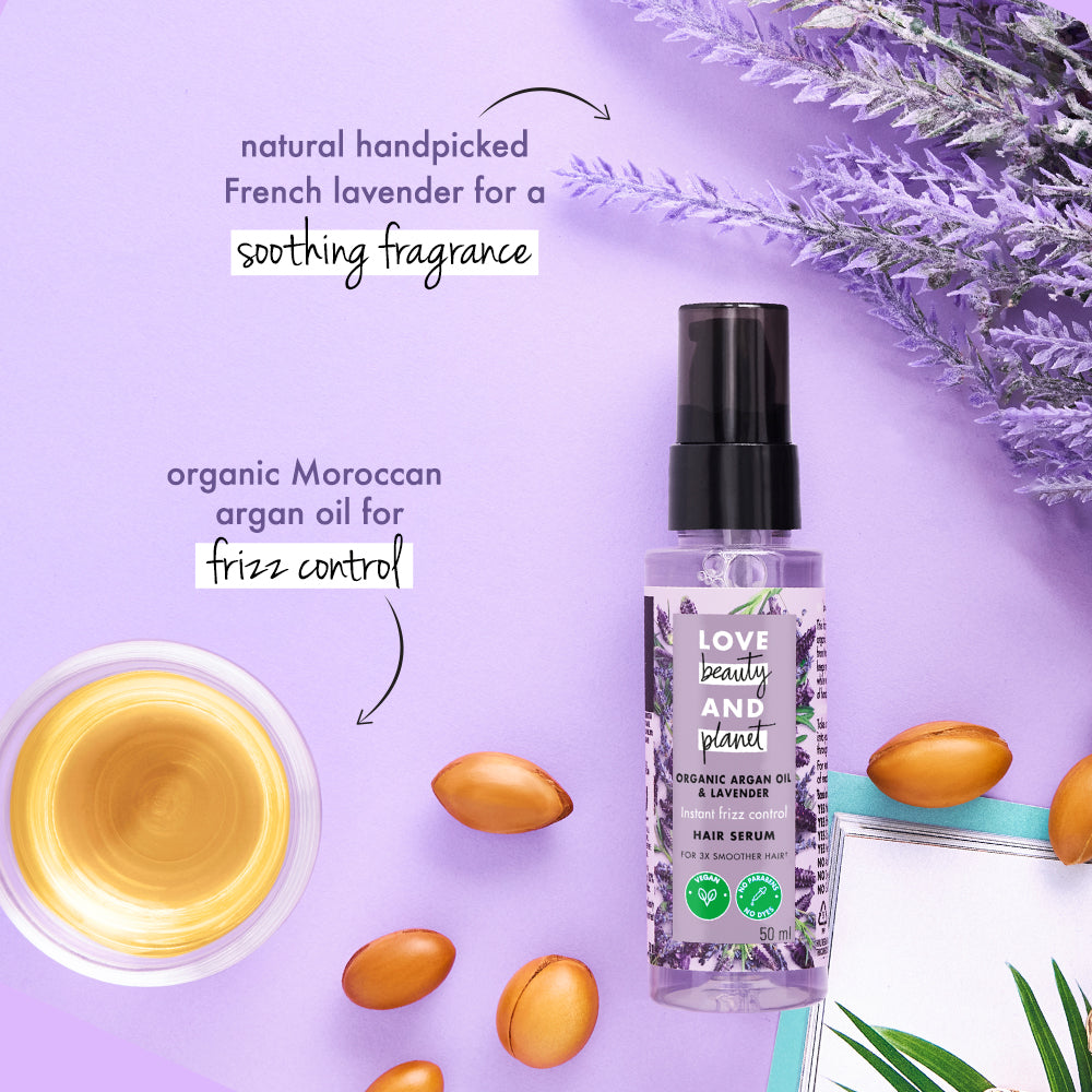 Argan Oil & Lavender Hair Serum for Frizz free hair 50ml