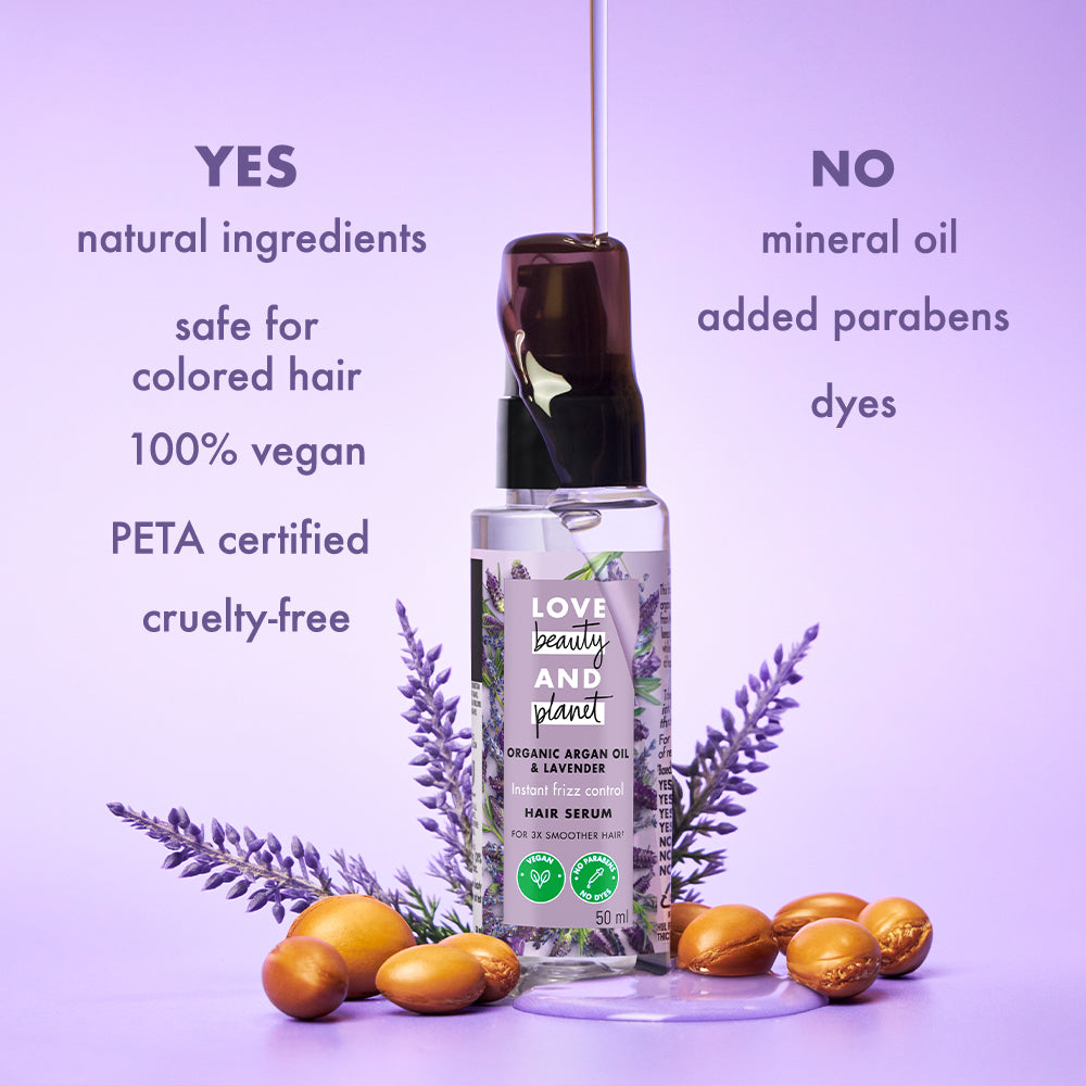 Argan Oil & Lavender Hair Serum for Frizz free hair 50ml