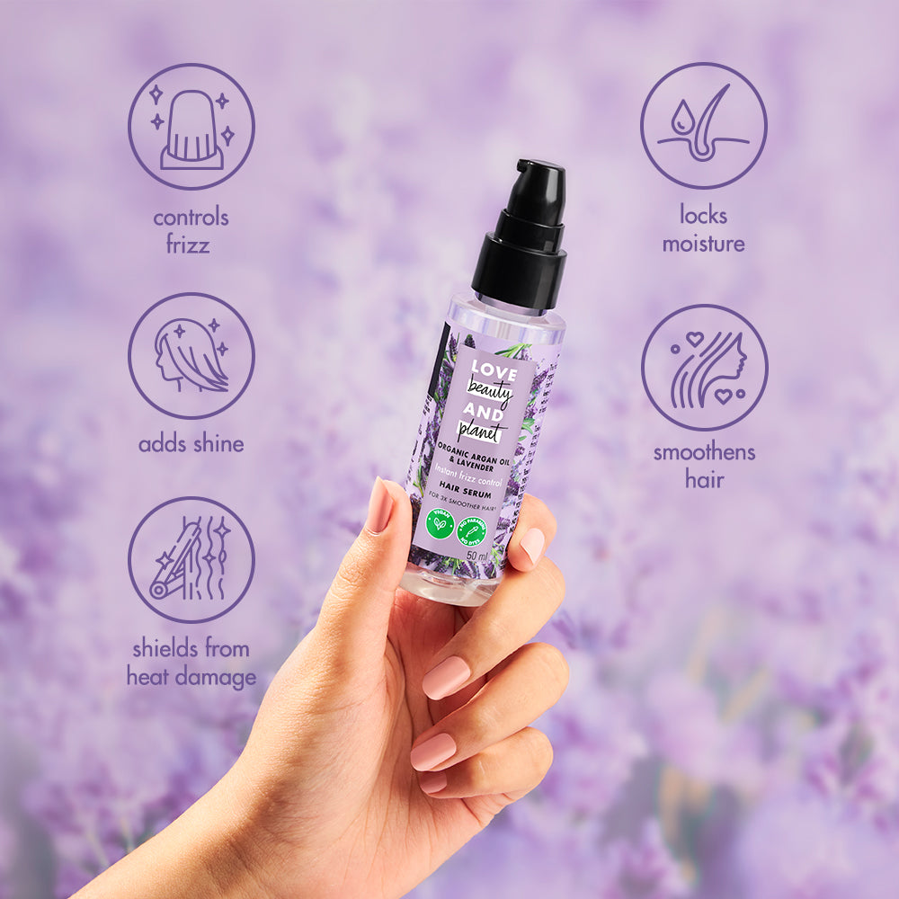 Argan Oil & Lavender Hair Serum for Frizz free hair 50ml