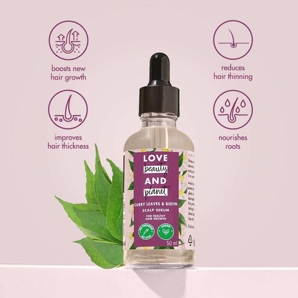 Curry Leaves & Vegan Biotin Hair Growth Scalp Serum 50ml