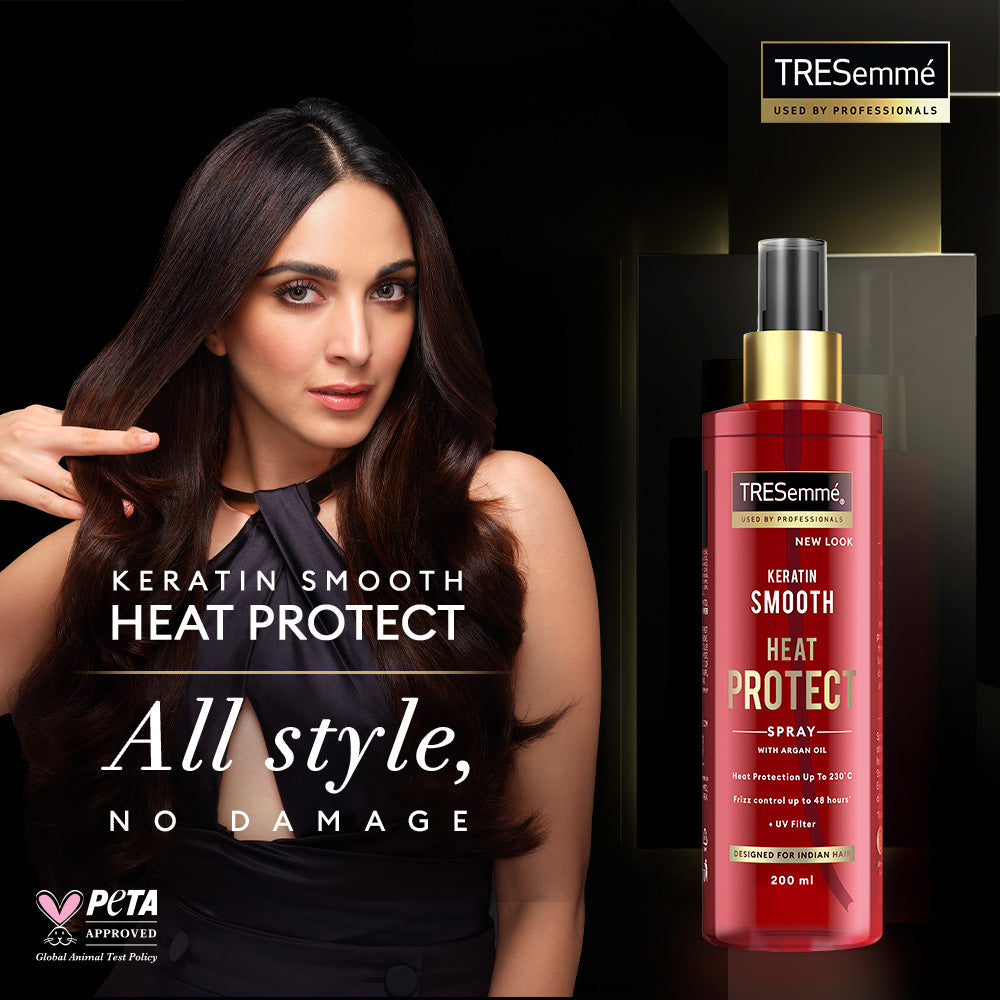 Keratin Smooth Heat Protect Spray, Ideal for Heat Styling 200 ml