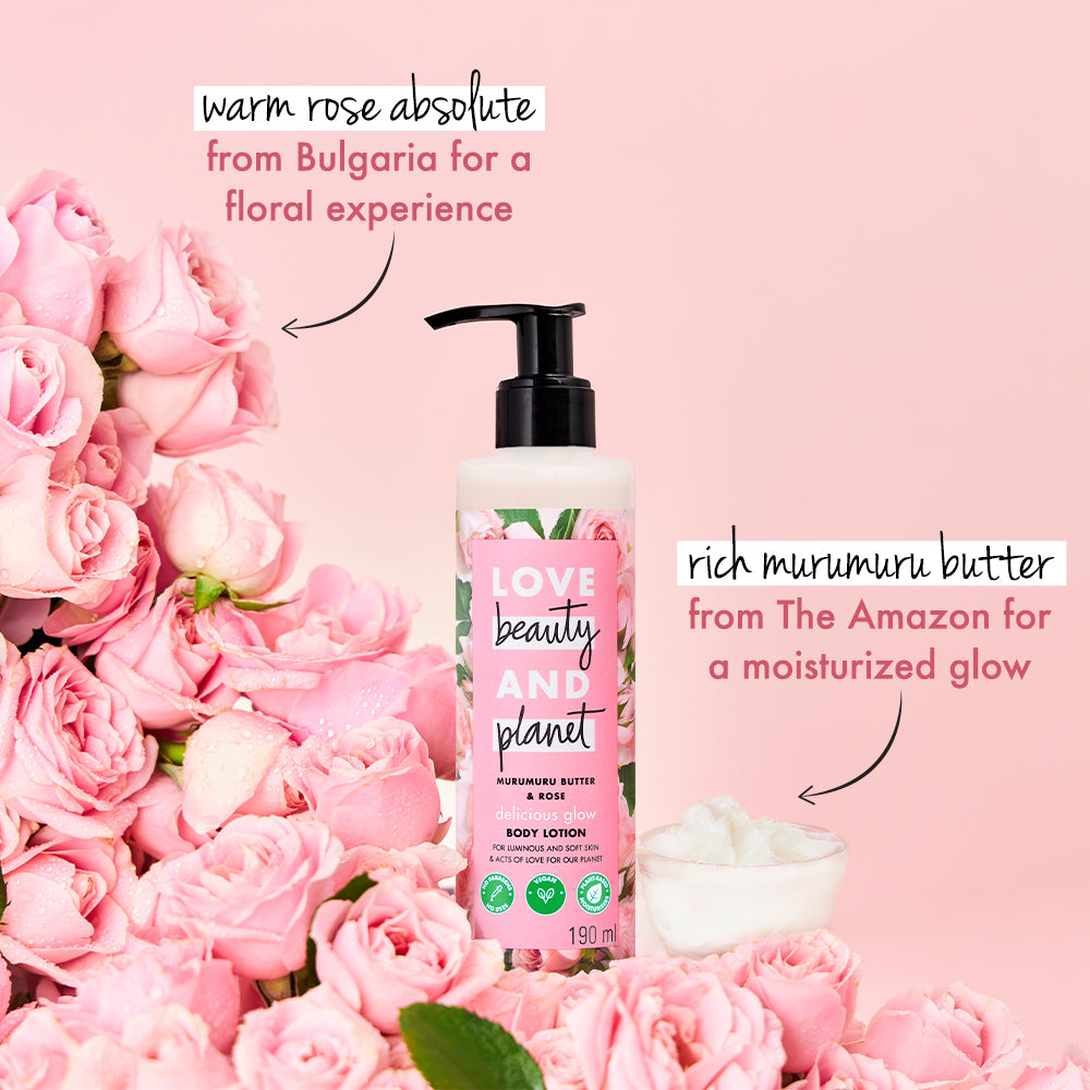 Murumuru Butter & Rose Delicious Glow Body Lotion - 400ml