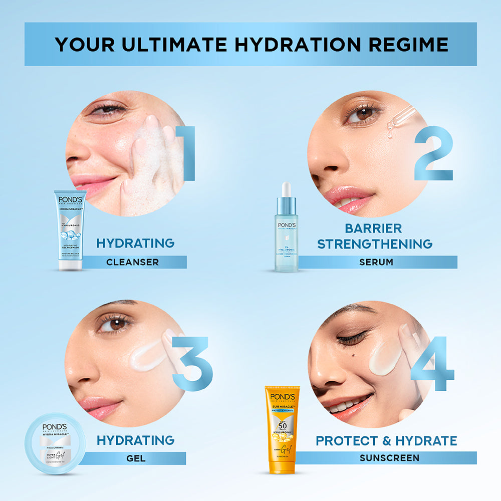 Ponds Super Light Gel Oil-Free Moisturize With Hyaluronic Acid & Vitamin E, 100ml
