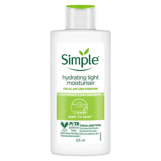 Simple Hydrating Light Moisturiser with Borage Seed Oil + Pro-Vit B5 + Vit E -125 ml