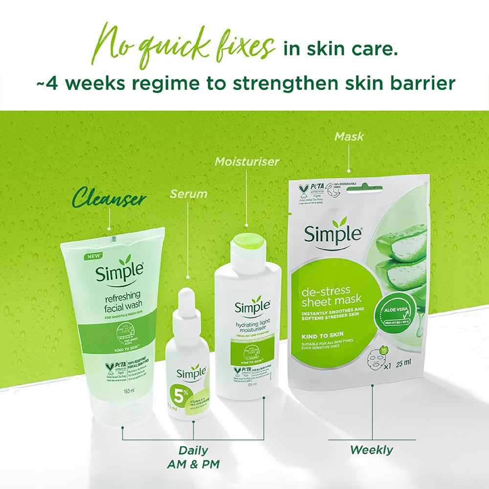 Simple Refreshing Face Wash with Pro-Vit B5 + Vit E - 150ml
