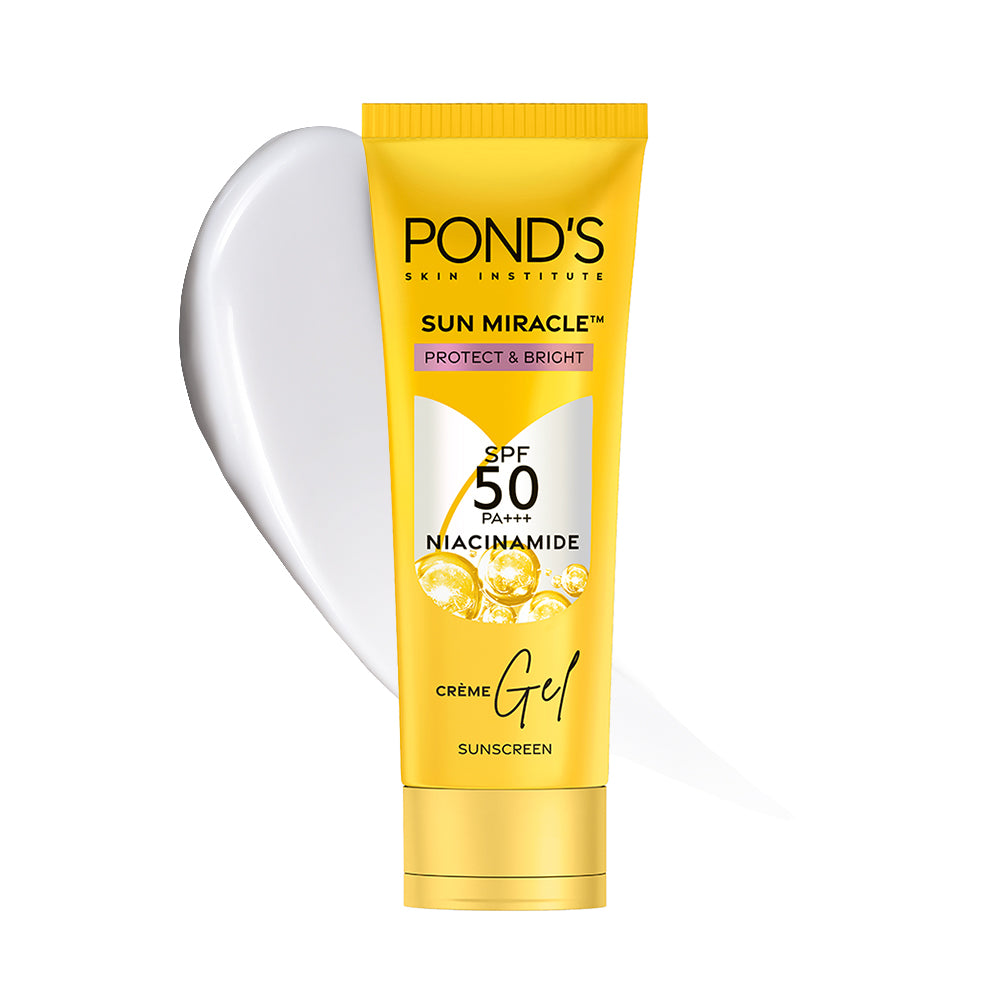 Sun Miracle SPF 50 PA+++ Crème Gel Sunscreen - Protect & Bright, With Niacinamide 100g