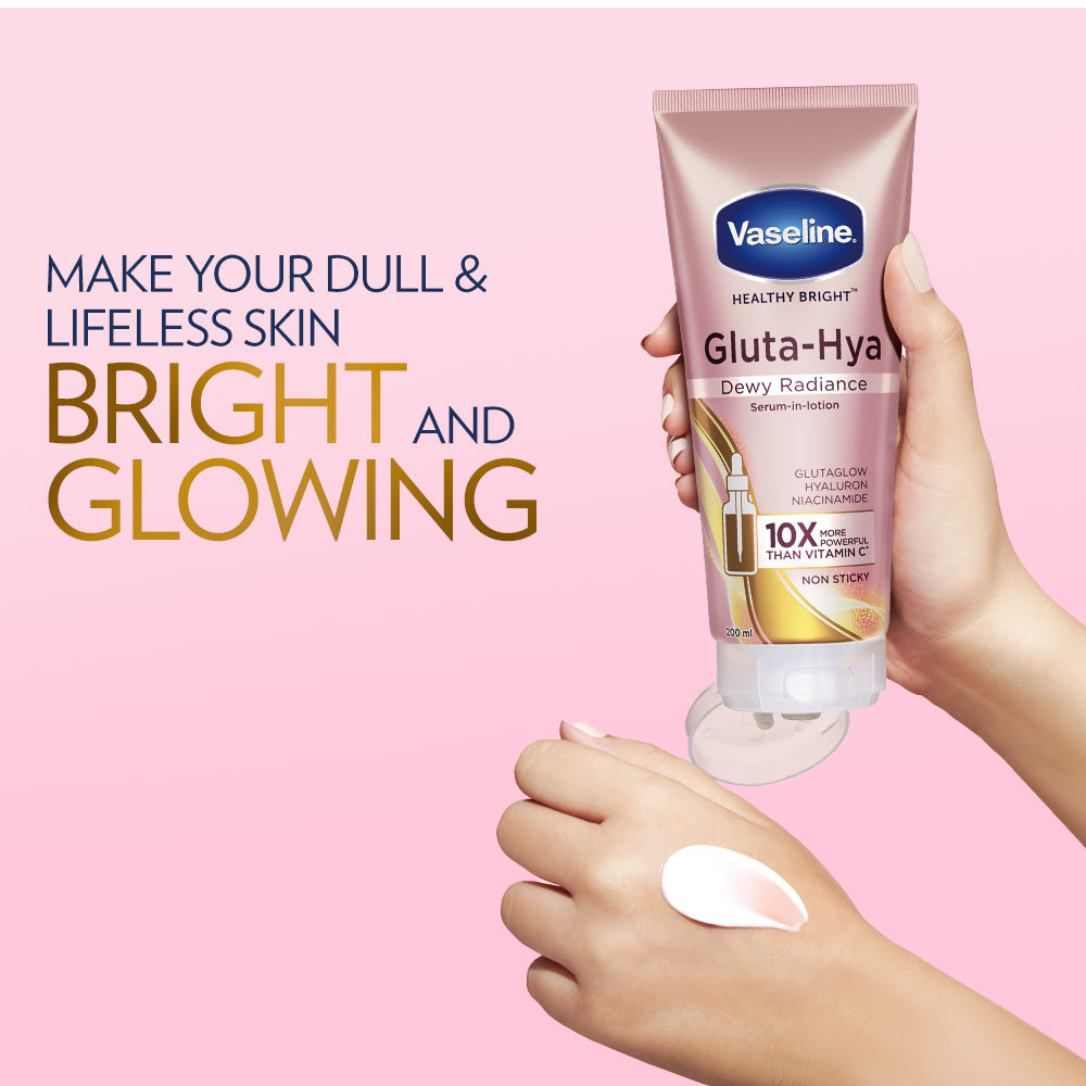 Vaseline Gluta-Hya Dewy Radiance Lotion Bright, Glowing Skin Glutathione Infused Moisturizer