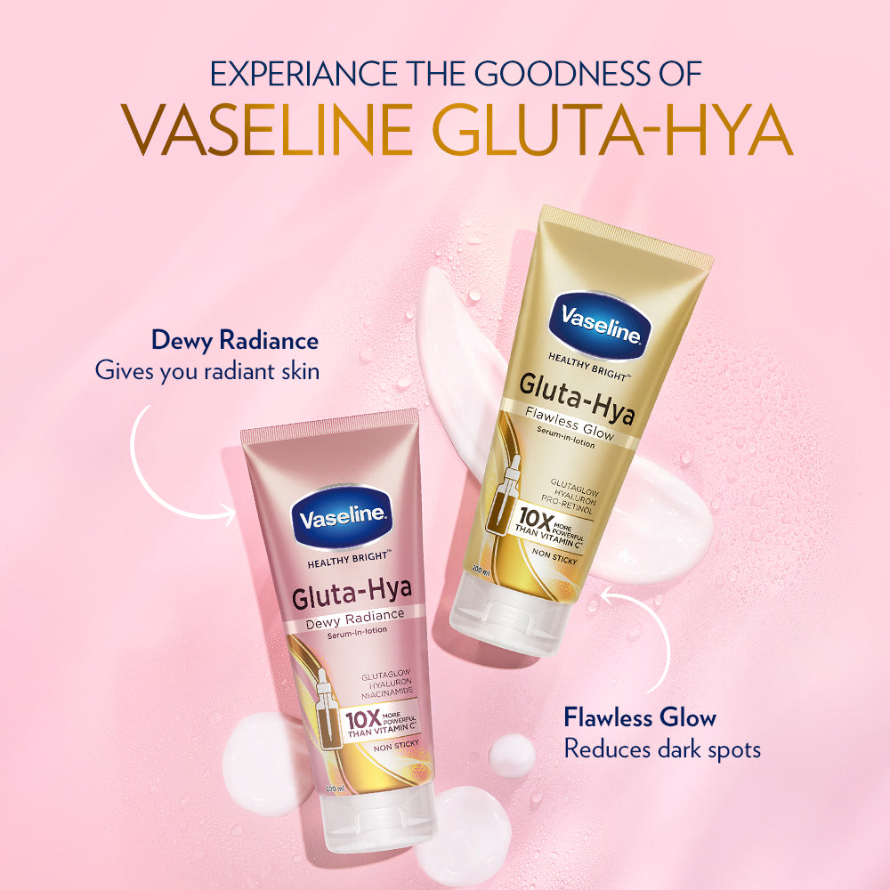 Vaseline Gluta-Hya Dewy Radiance Lotion Bright, Glowing Skin Glutathione Infused Moisturizer