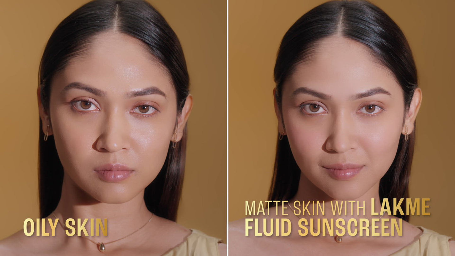 Lakme Sun Expert Dry Matte Fluid SPF 50 PA++++ Sunscreen With 1% Niacinamide & Ceramide